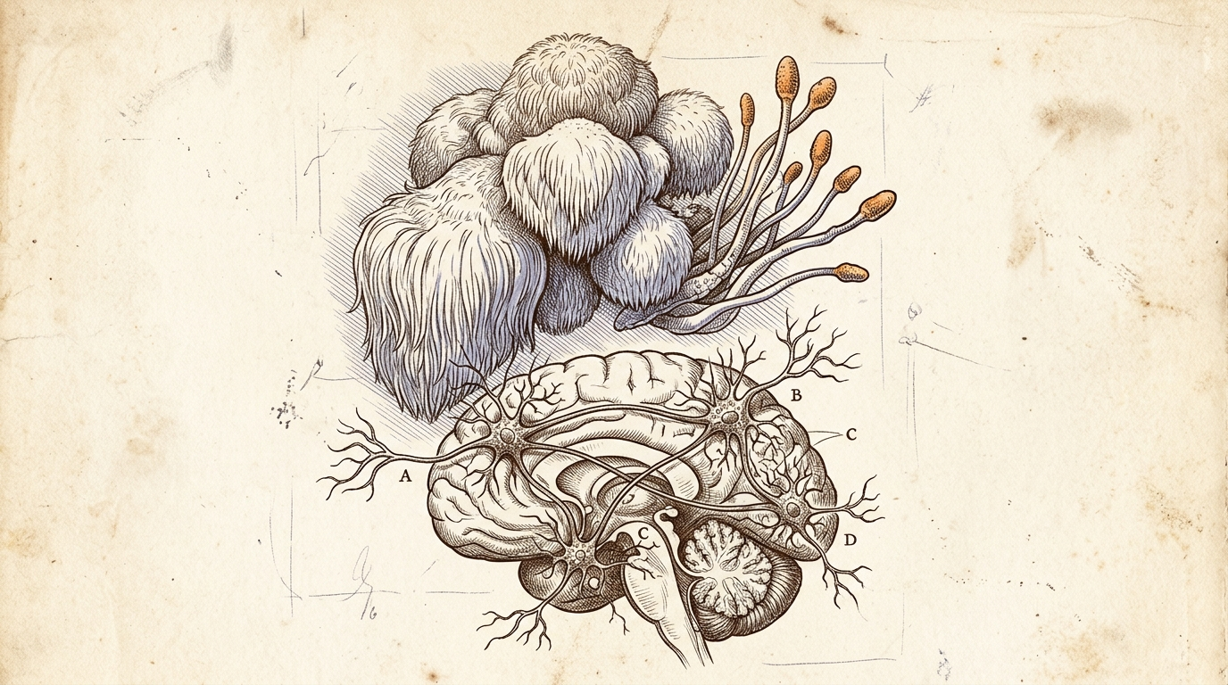 NEUROGENESIS apothecary still life with lion's mane