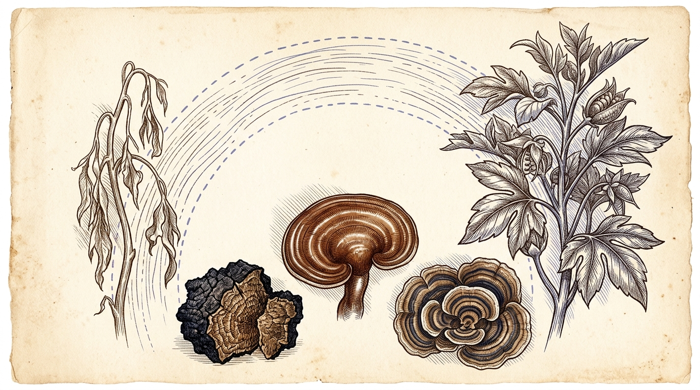 EMBODY apothecary still life with turkey tail