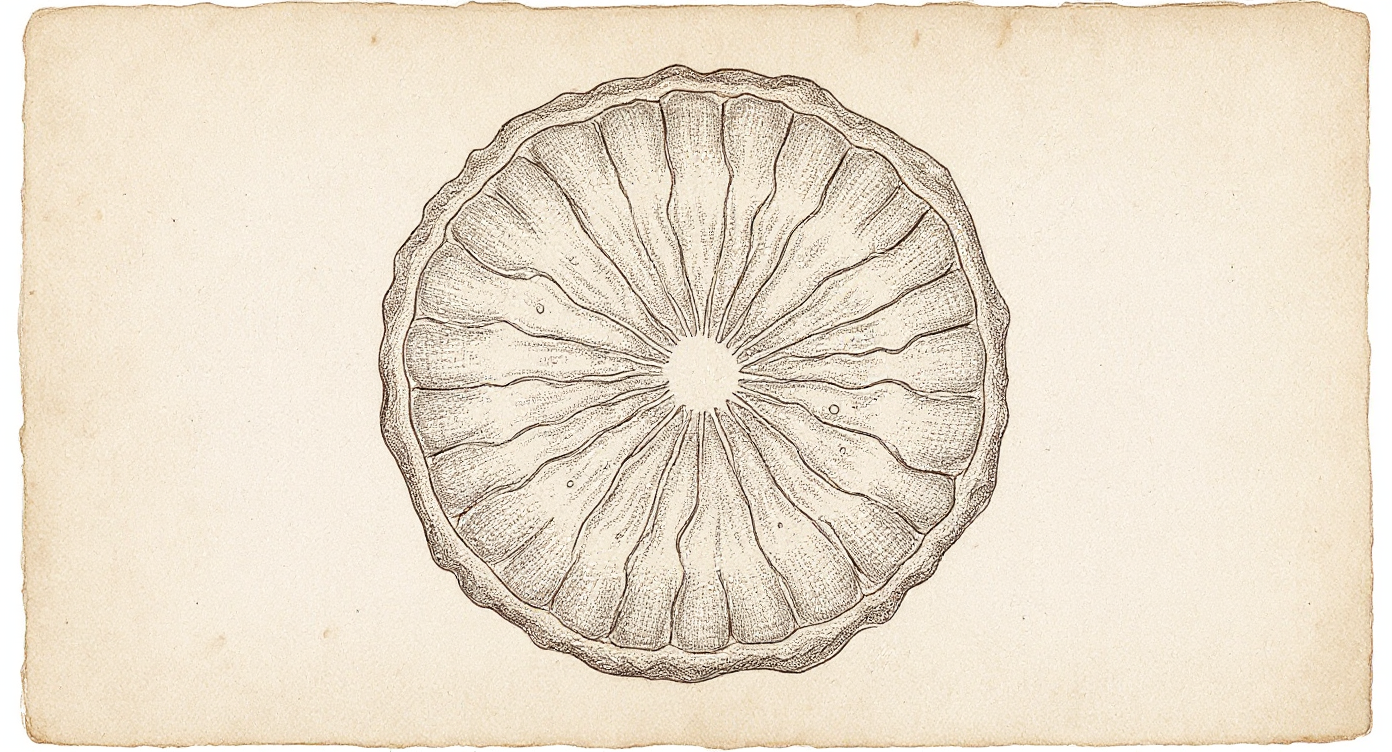 Da Vinci-style engraving — anatomical cross-section of intestinal villi with mineral transport